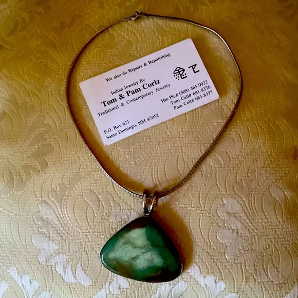 Unique Southwest Native American Artists Tom & Pam Coriz Reversible Necklace - Picture 1 of 2